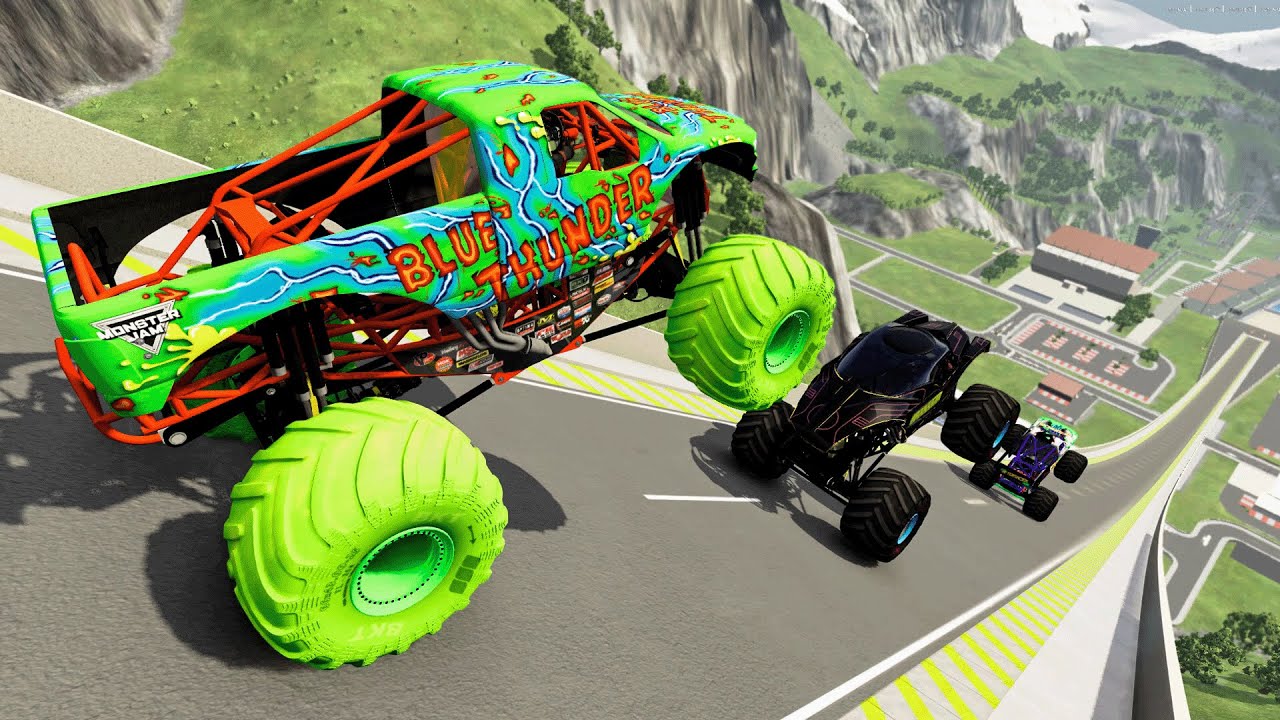 Epic Hight Speed monster trucks Jumps & Crash #3 in BeamNG Drive
