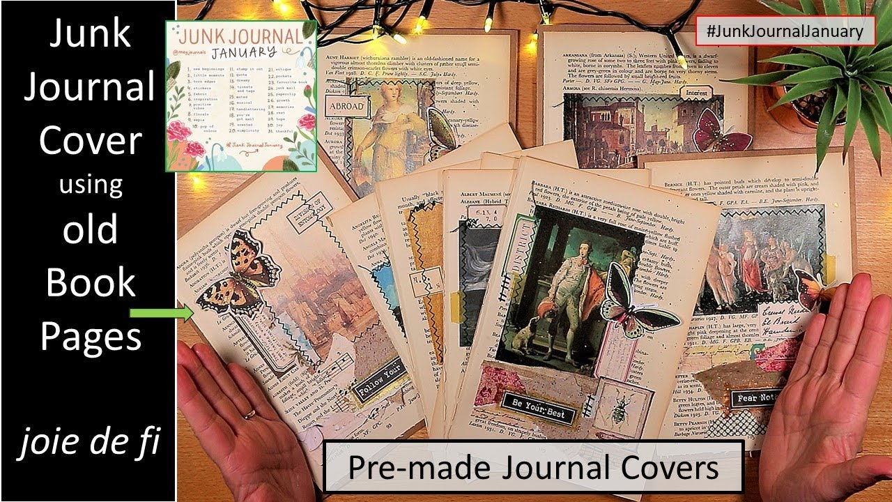 Pre-made Junk Journal Cover Using Old Book Pages ✅ Step By Step Tutorial #junkjournaljanuary