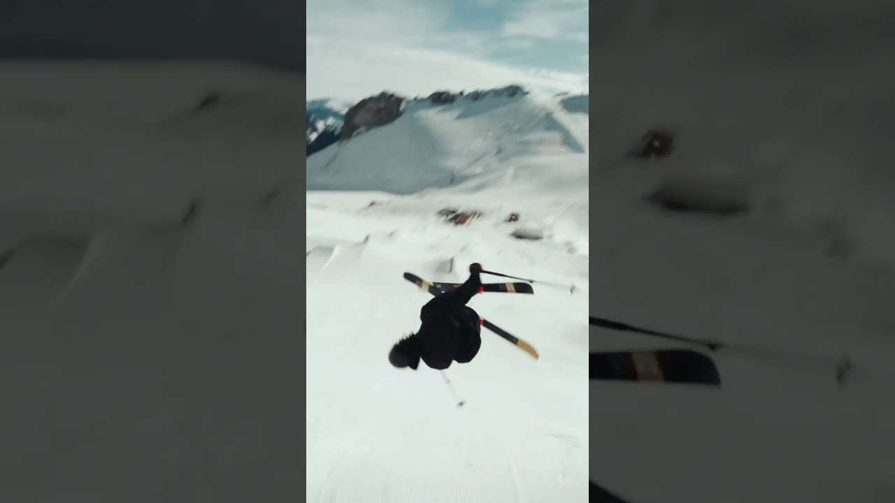 Full send of at 🔥 #ski #snow #snowpark #fpv #drone #switzerland