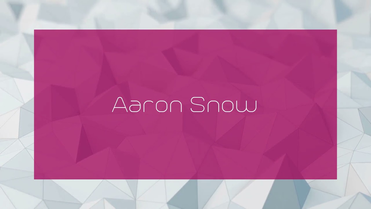 Aaron Snow - appearance