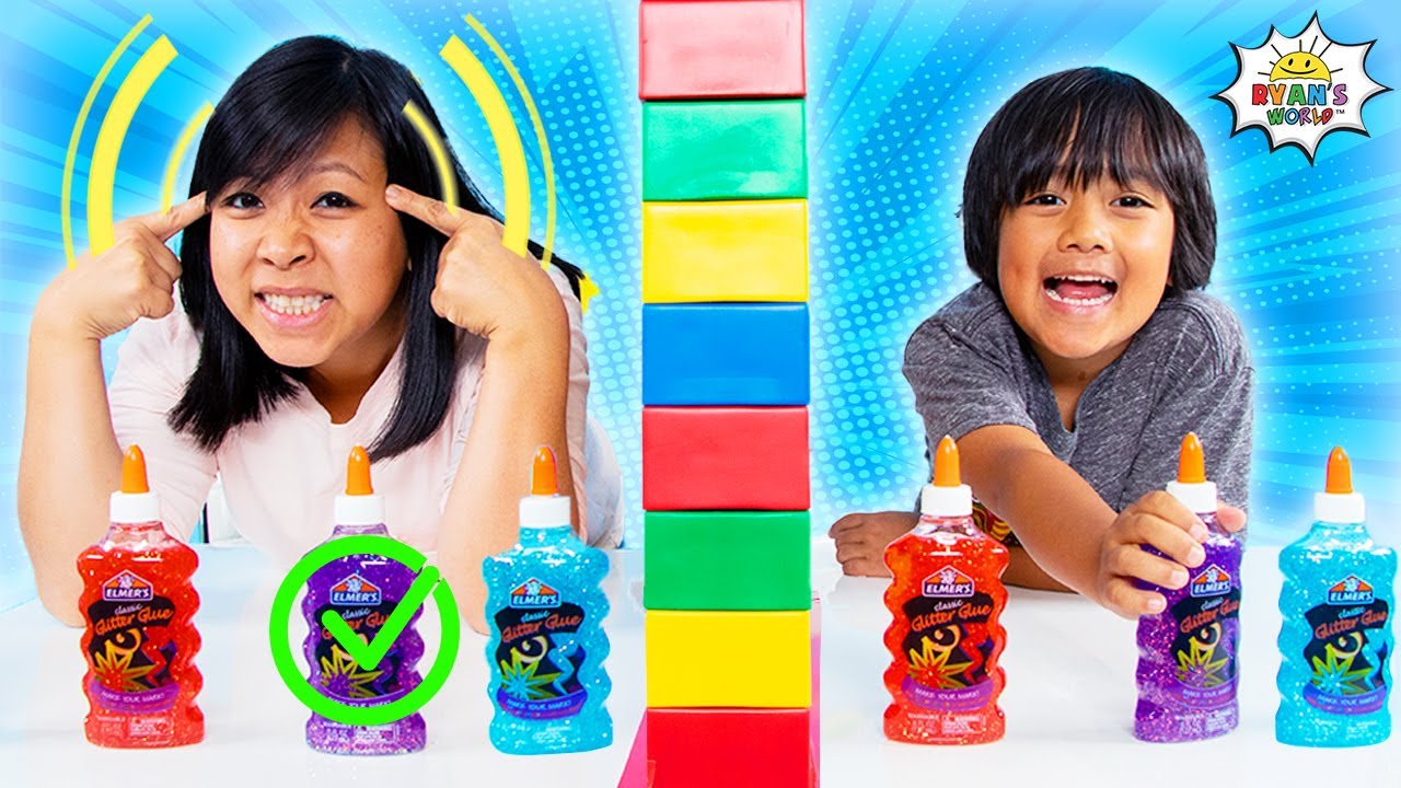 Ryan VS Mom TWIN TELEPATHY with SLIME & MORE!