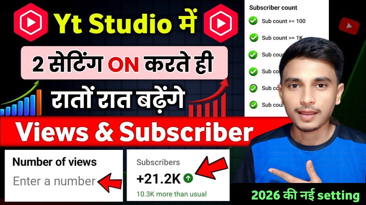 📢Yt Studio में 🔗 1 Setting ON करते ही Subscribers & Views तेजी से बढ़ेंगे 🔥Youtube Channel Grow |