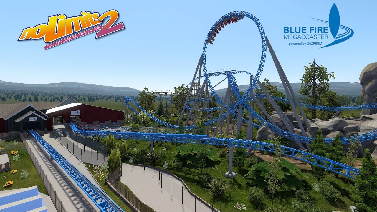 🎢🎢🎢Onride Blue fire Megacoaster in:No Limits 2 🎢🎢🎢