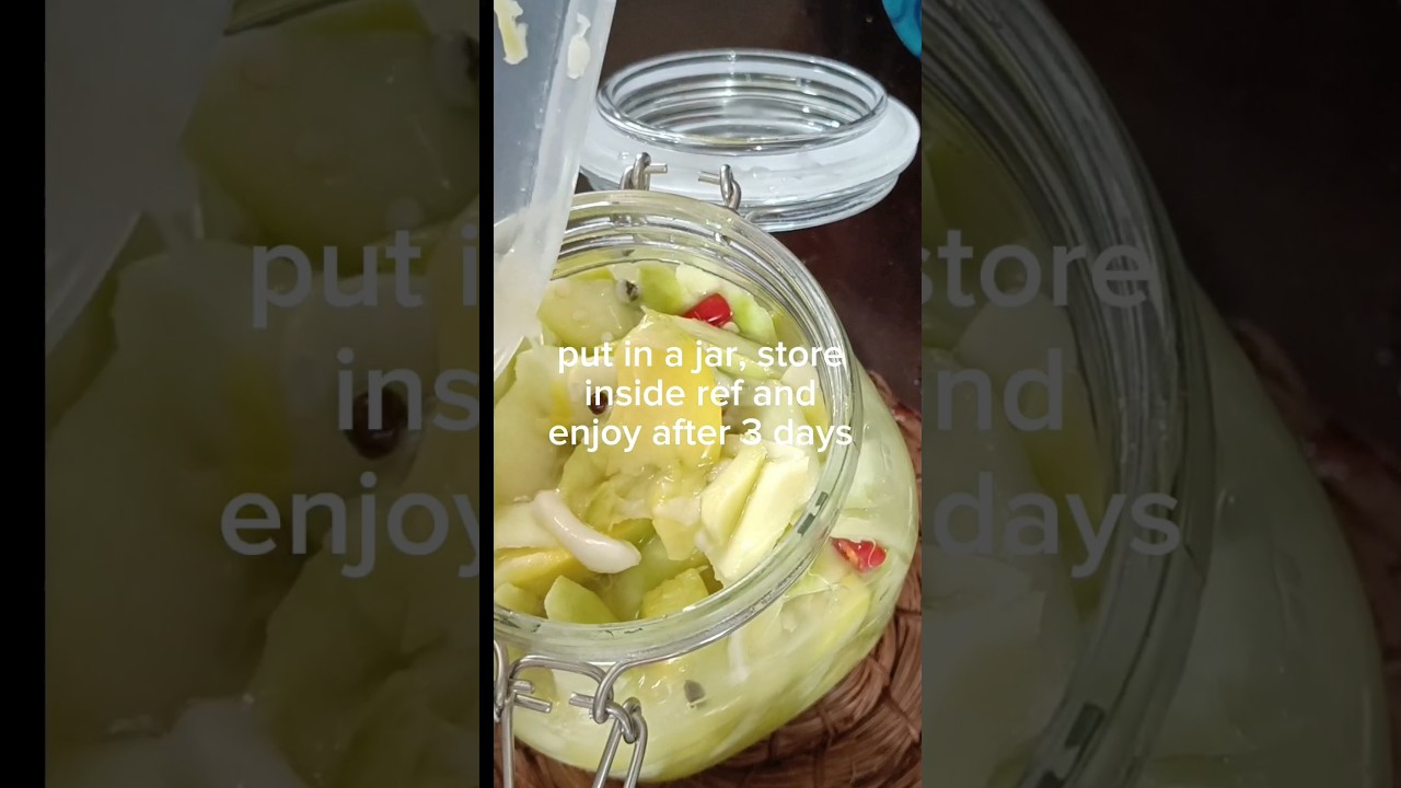 How to make sweet and spicy pickled mangoes or burong mangga