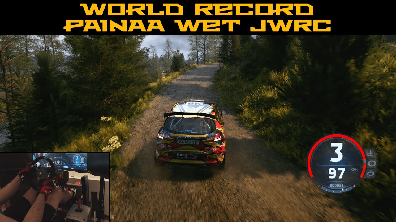 World Record Time Trial | EA Sports WRC 24 | Finland Painaa Wet | Junior WRC | Fanatec