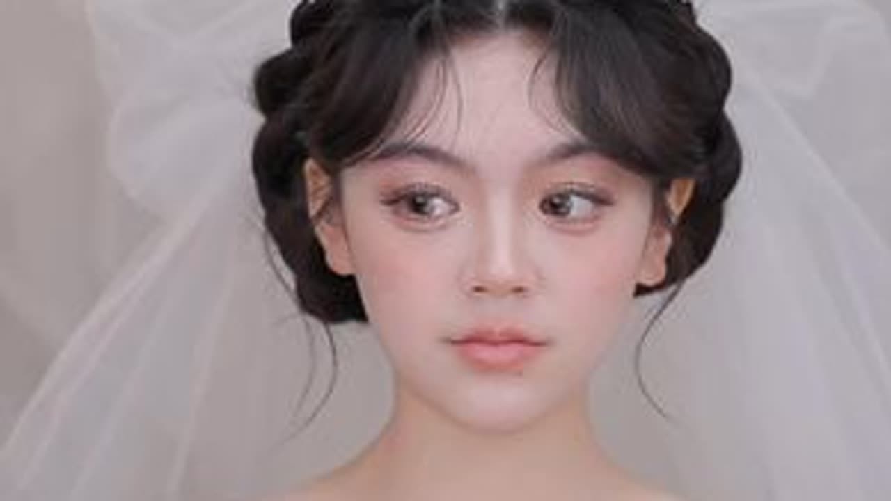 终于有人讲透啦！减龄主纱公主头造型！ 这个主纱造型特别的减龄百搭很适合可爱的新娘宝宝很详细的烫刘海教程还有公主头的编织手法一学一个懂的姐妹们赶紧学起来～#化妆师的工作日常 #新娘造型...