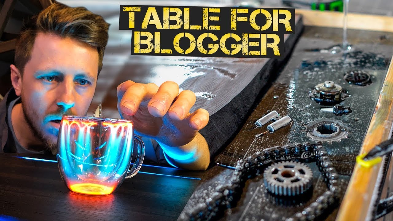 We're making a table for a popular blogger  Motorcycle themed table