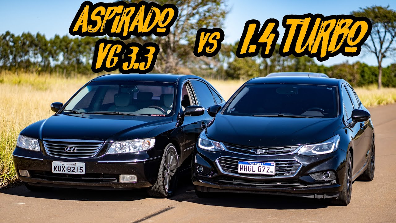 CRUZE TURBO 1.4 STG2 VS AZERA 3.3 V6! O ASPIRADÃO BRUTO AGUENTA O DOWNSIZE?