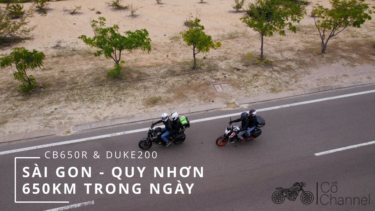 Lần đầu chạy 650KM trong ngày từ Sài Gòn ra Quy Nhơn của CB650R & DUKE200