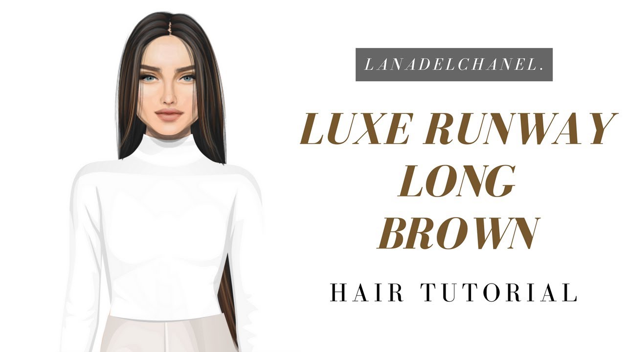 LUXE RUNWAY Long Brown Wig | Stardoll Hair Tutorial | LanaDelChanel.