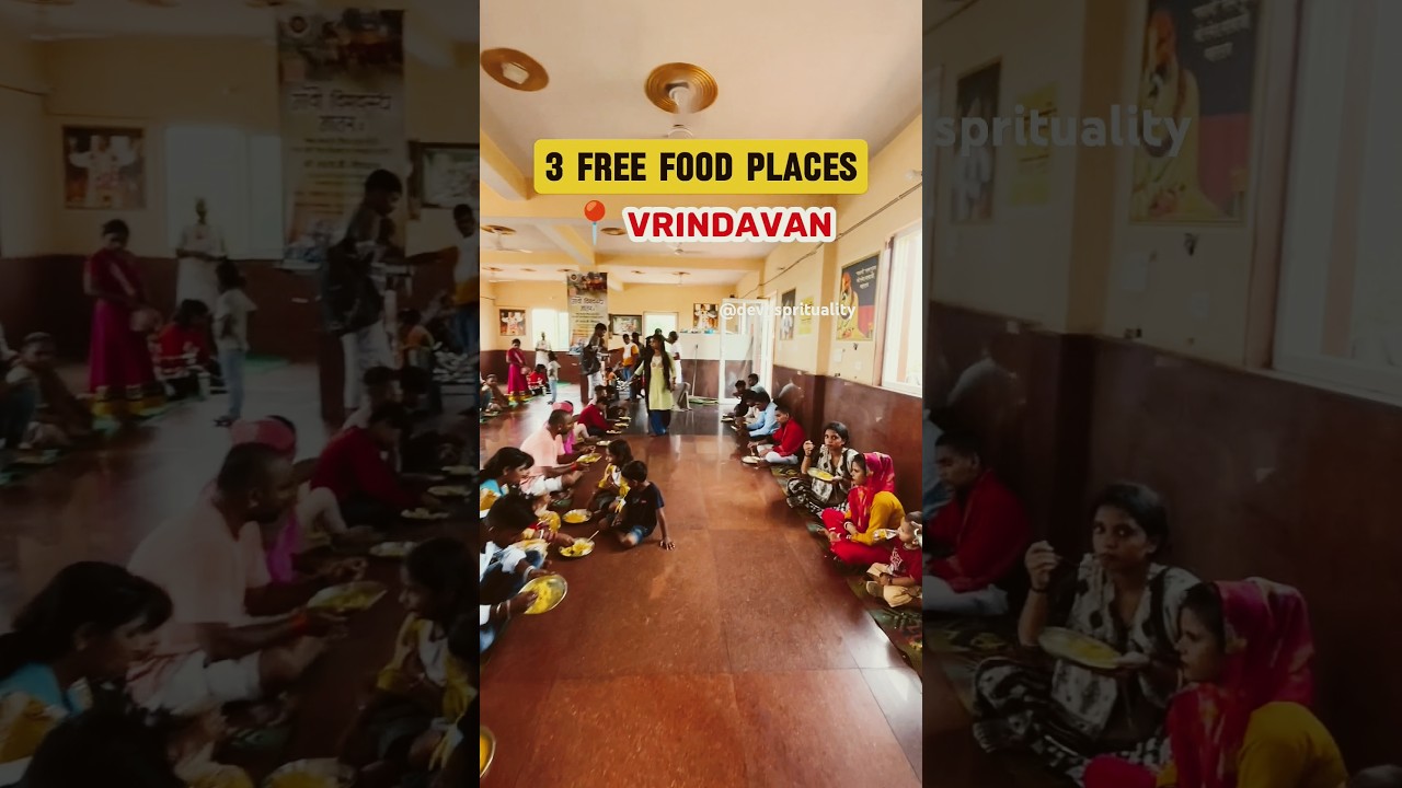 Top 3 Free Food Places In Vrindavan ||  फ्री खाना #radheradhe #vrindavan #vrindavandham #braj