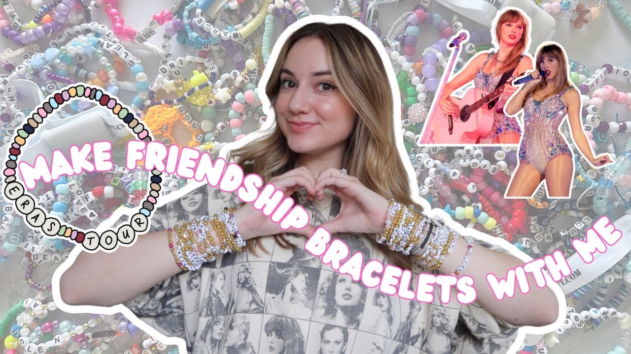 MAKE ERAS TOUR FRIENDSHIP BRACELETS WITH ME || eras tour q&a || alecksis victoria