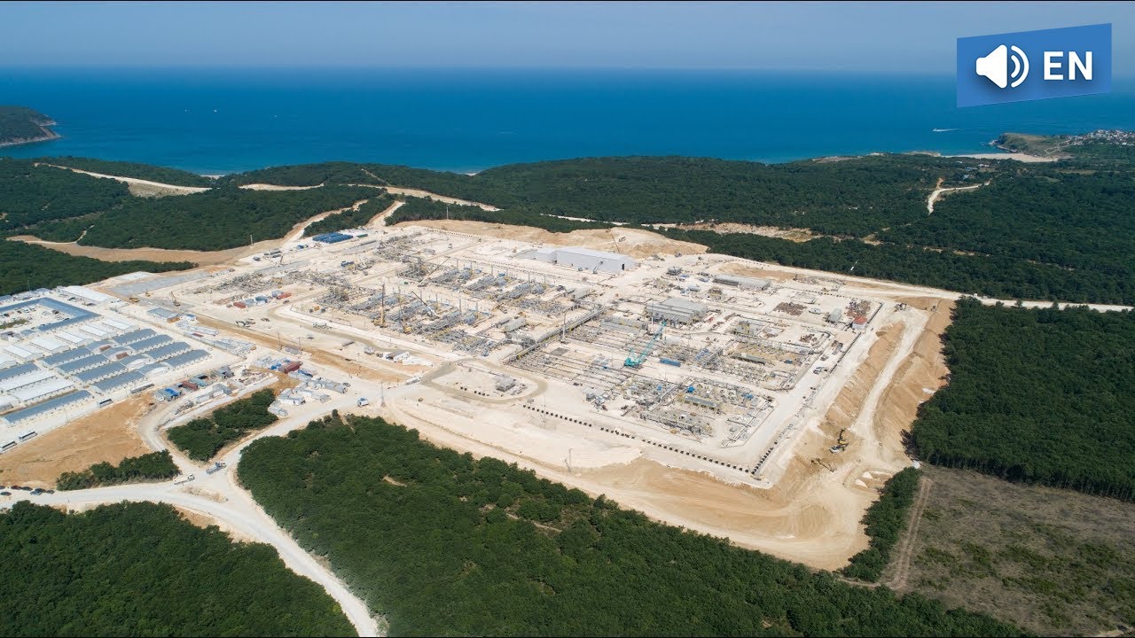 Construction of the Turkey-based receiving terminal for the TurkStream gas pipeline