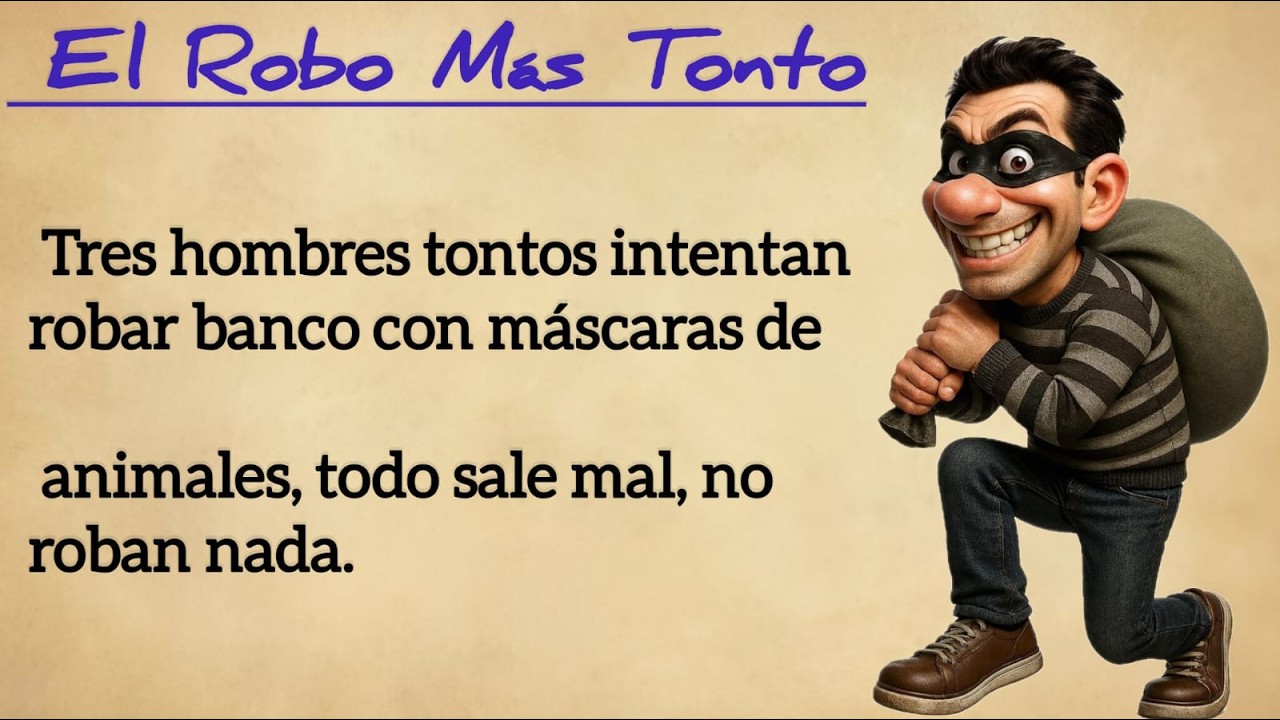 The DUMBEST Bank Robbery Ever! 🏦  Learn Spanish with a HILARIOUS True Story 😂  Easy Spanish for Be