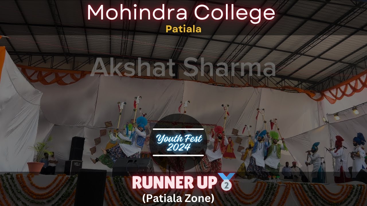 Mohindra College Patiala (Bhangra)🥈|| Patiala Zone ||Punjabi Uni Youth Fest 2024📍