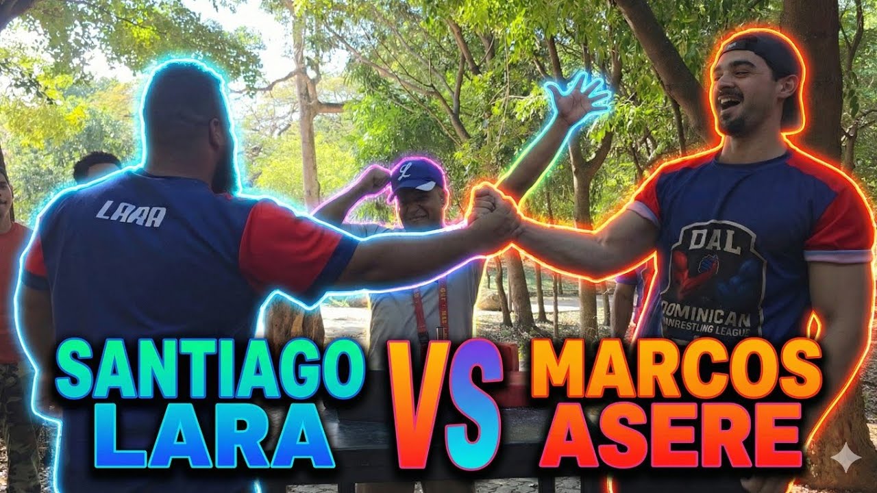 Dominican Armwrestling League (D.A.L.) Marcos Asere vs Santiago Lara - Left handed supermatch. 