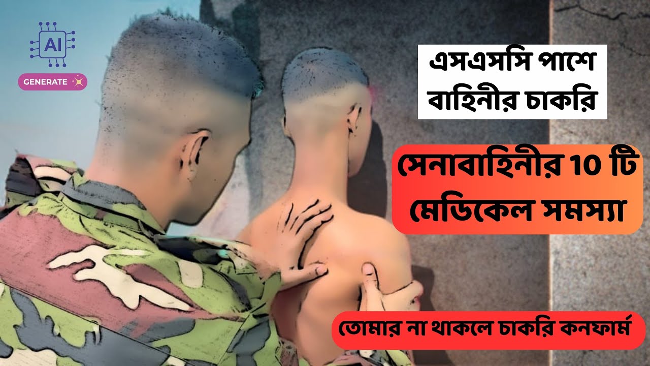 এসএসসি পাশ করেই সেনাবাহিনীতে চাকরি! | এই ১০টি শারীরিক সমস্যা থাকলে চাকরি হবে না 🇧🇩