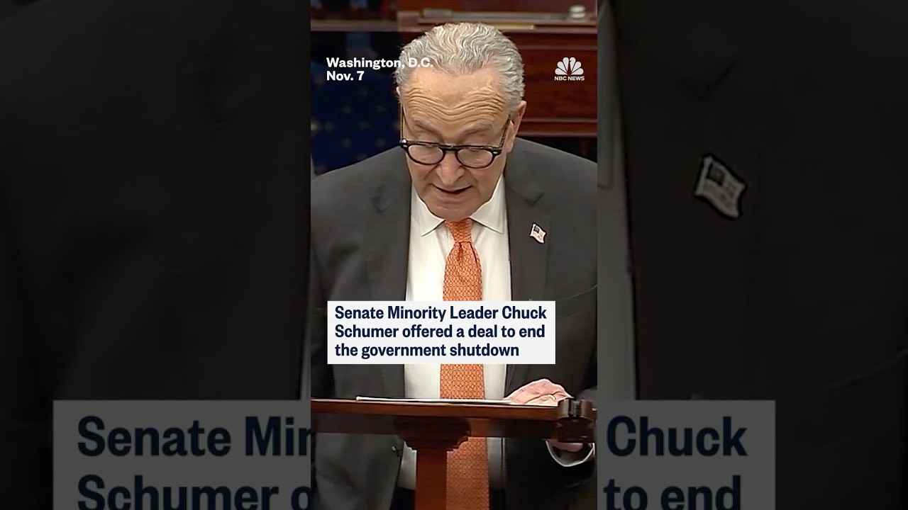 Senate Minority leader Chuck Schumer offered a deal to end the government shutdown