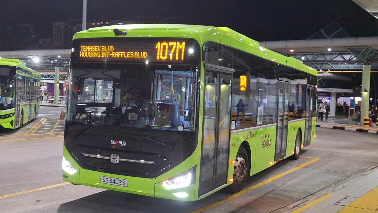 SG3402S on Service 107M – The latest Zhongtong N12 electric bus on Singapore's roads in 2025 