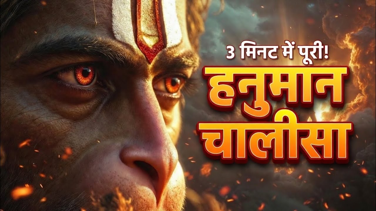 सिर्फ 3 मिनट में पूरी हनुमान चालीसा 🔥 | Super Fast Power Version | Jai Hanuman 