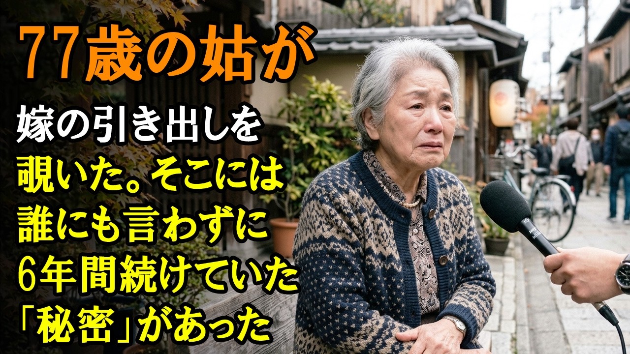 77歳の姑が嫁の引き出しを覗いた。そこには、誰にも言わずに6年間続けていた「秘密」があった