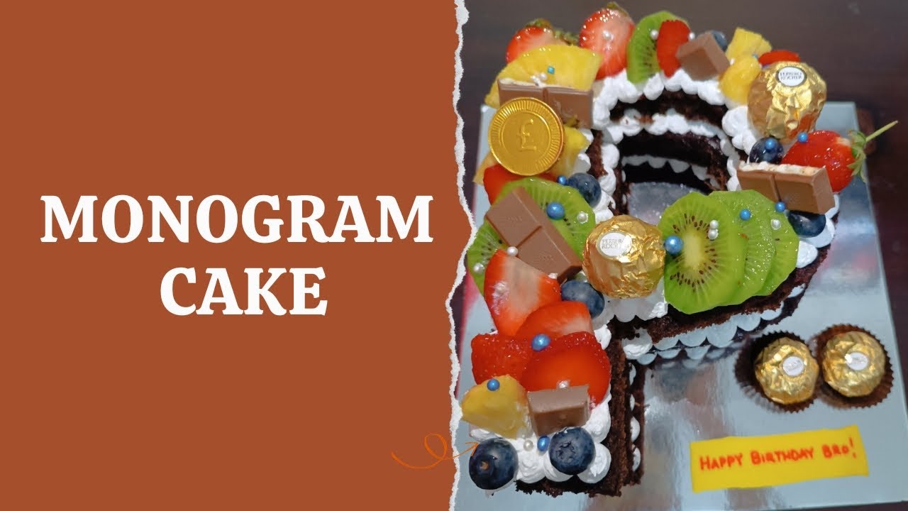 Monogram Cake | Alphabet P Cake | Trending Number Cake | fresh fruit cake | letter P Cake | Eggless
