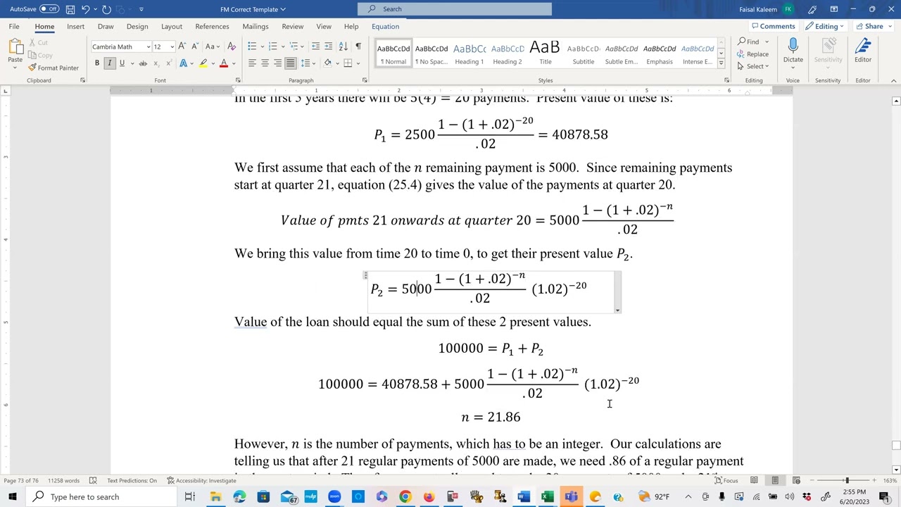Actuarial SOA Exam FM Prep Lesson 59: SOA Sample Question 272 Solution (Balloon Payment)