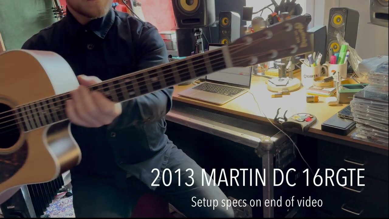 2013 Martin DC 16 RGTE with Fishman Aura (sound test and setup specs)After Pro Setup Standard