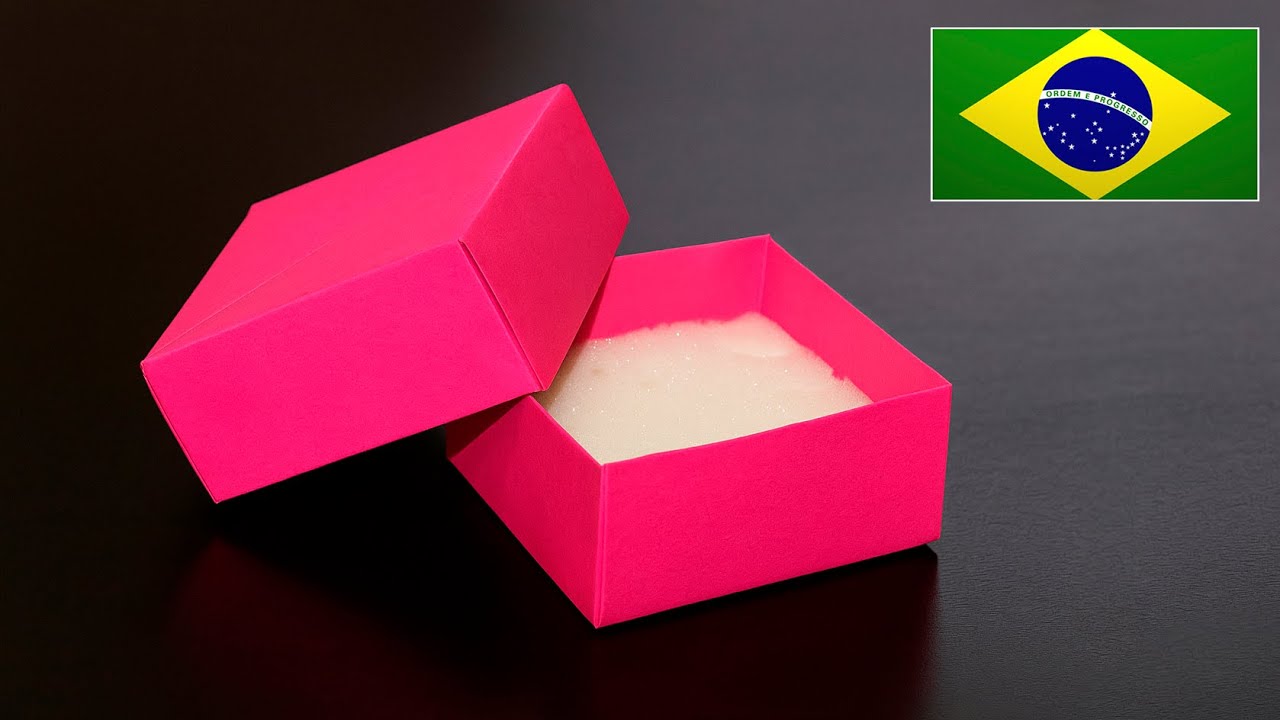 Origami: Caixa de Jóias - Instruções em Português PT BR