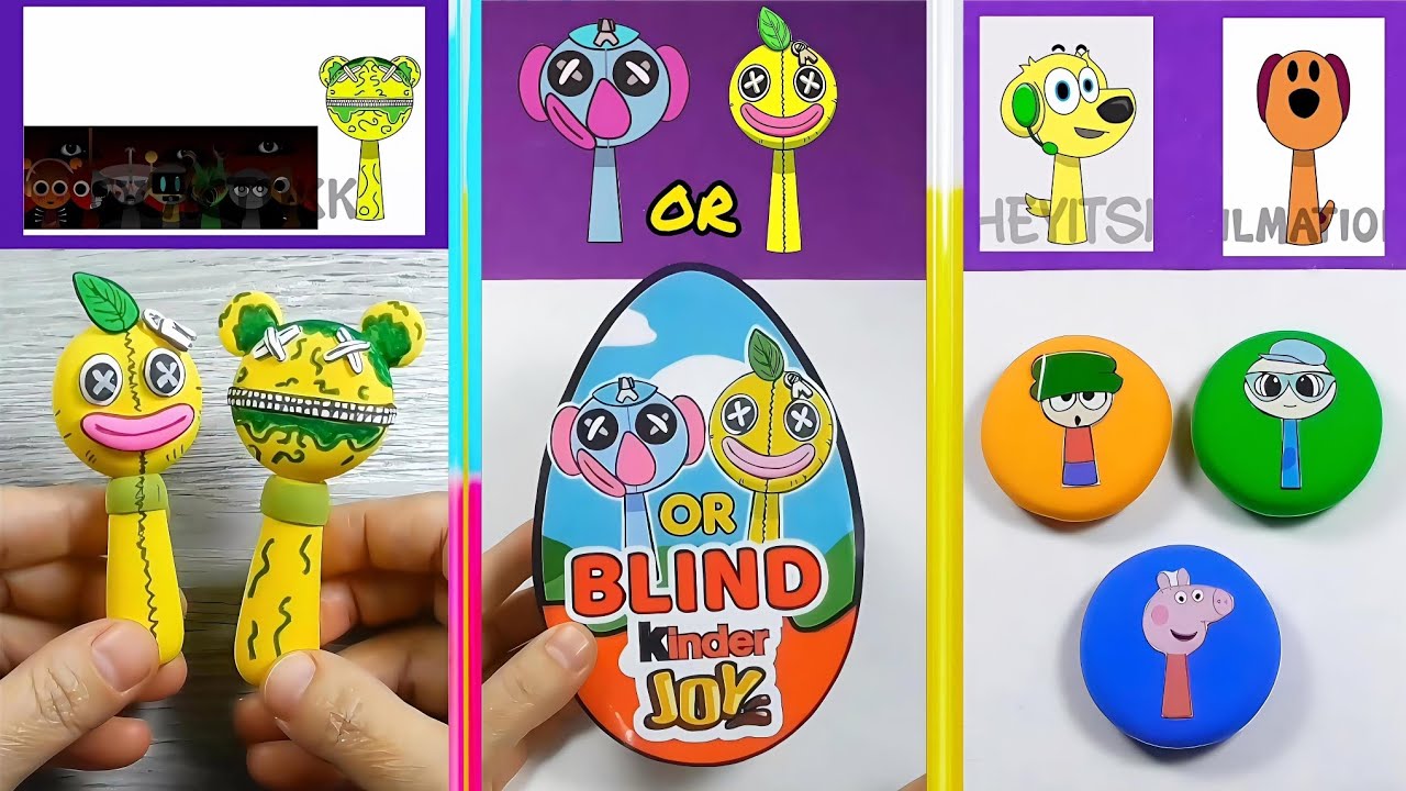 Sprunki OC 🌈 Sprunki Clay 🌈 Challenge 🌈 UNBOXING Blind Bag Tyler Bindle Boogie Doodle Bones Dot 
