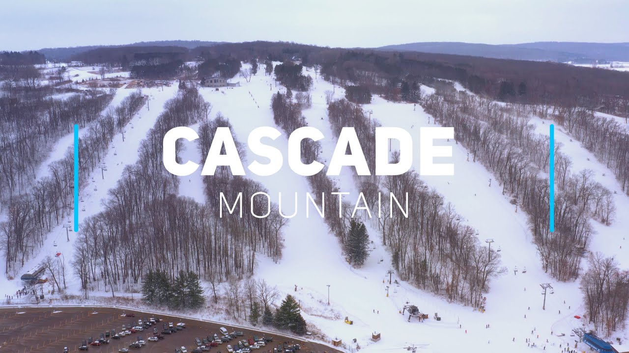 Cascade Mountain Skiing, Portage Wisconsin | 4K drone video