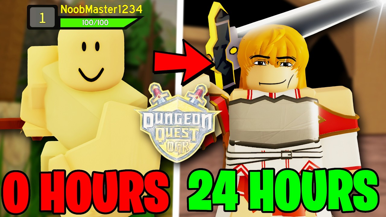 Я ПРОВЕЛ 24 ЧАСА В DUNGEON QUEST REBORN В ОДИНОЧКУ! (Roblox)