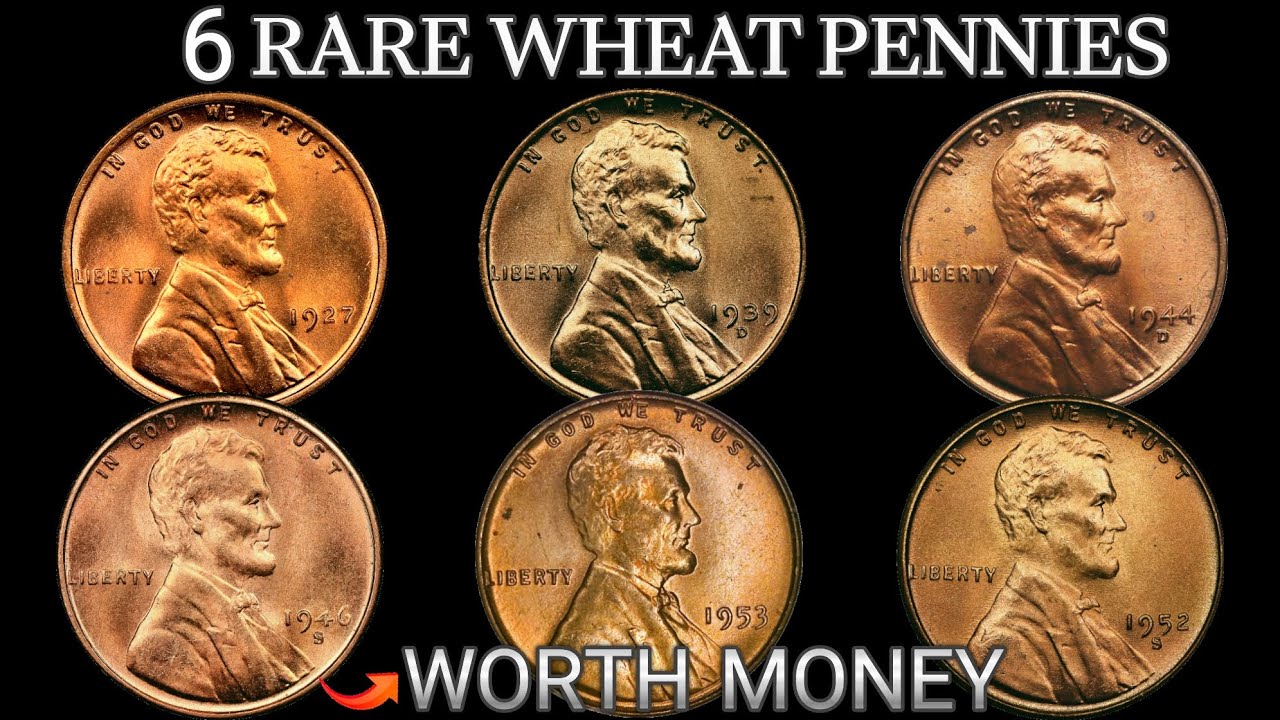 Rare Wheat Pennies Worth Money! 1927, 1939, 1944, 1946, 1952 & 1953 Penny Values #rarecoins 