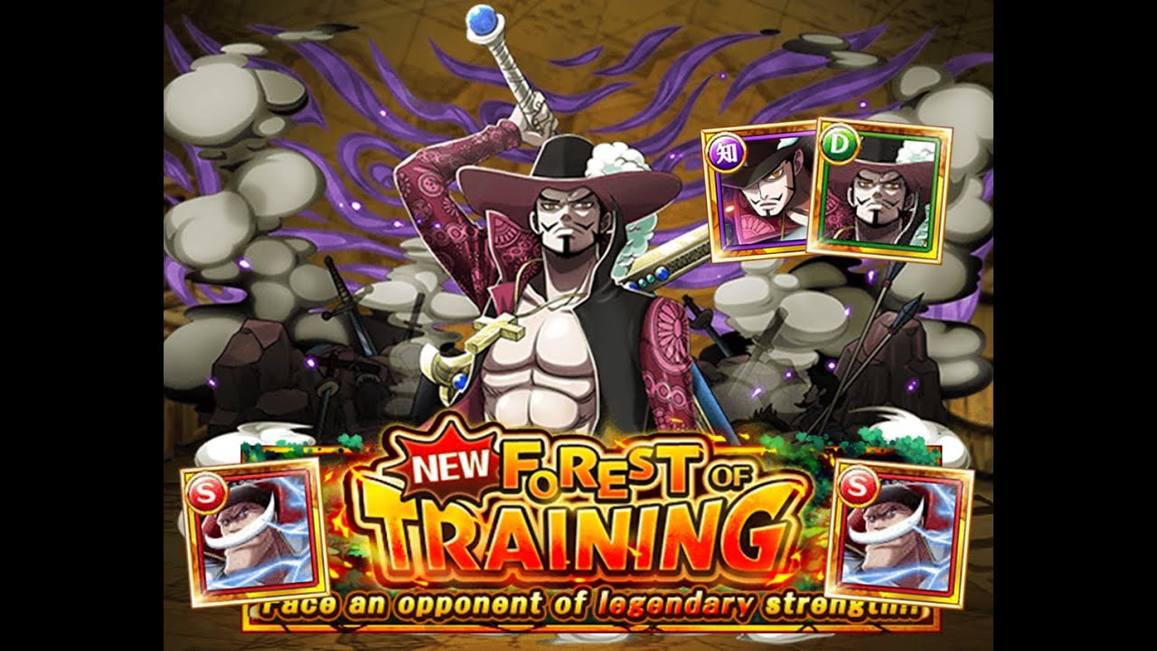 [OPTC] Whitebeard 0 Stamina Training Forest - Legend Mihawk / Mihawk F2P