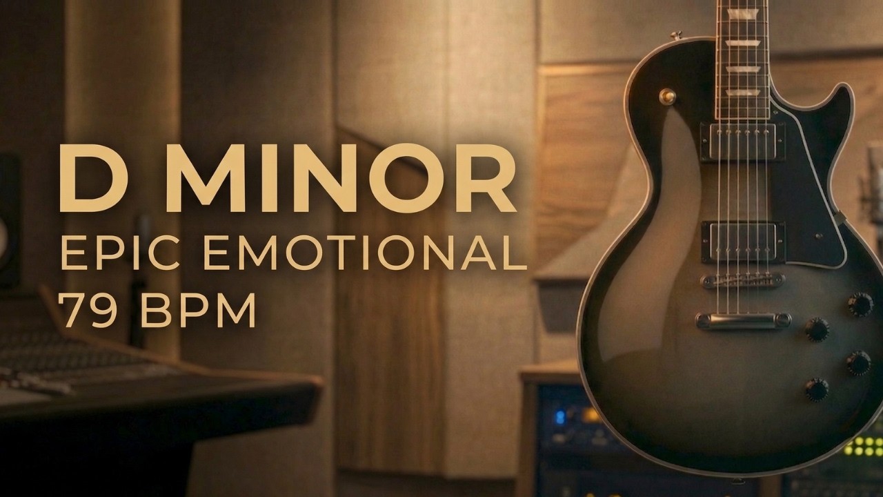 Epic Emotional Guitar Backing Track in D Minor | 79 BPM