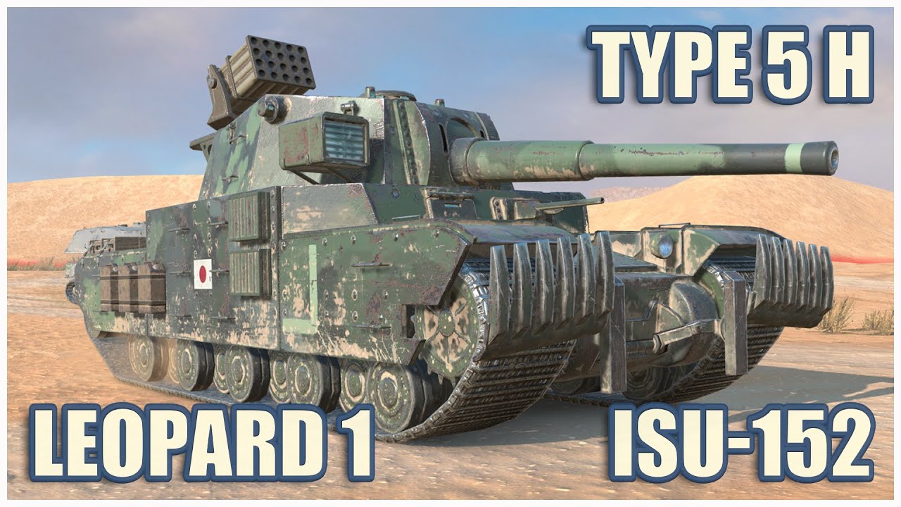 Type 5 Heavy, Leopard 1 & ИСУ-152 &bull; WoT Blitz Gameplay