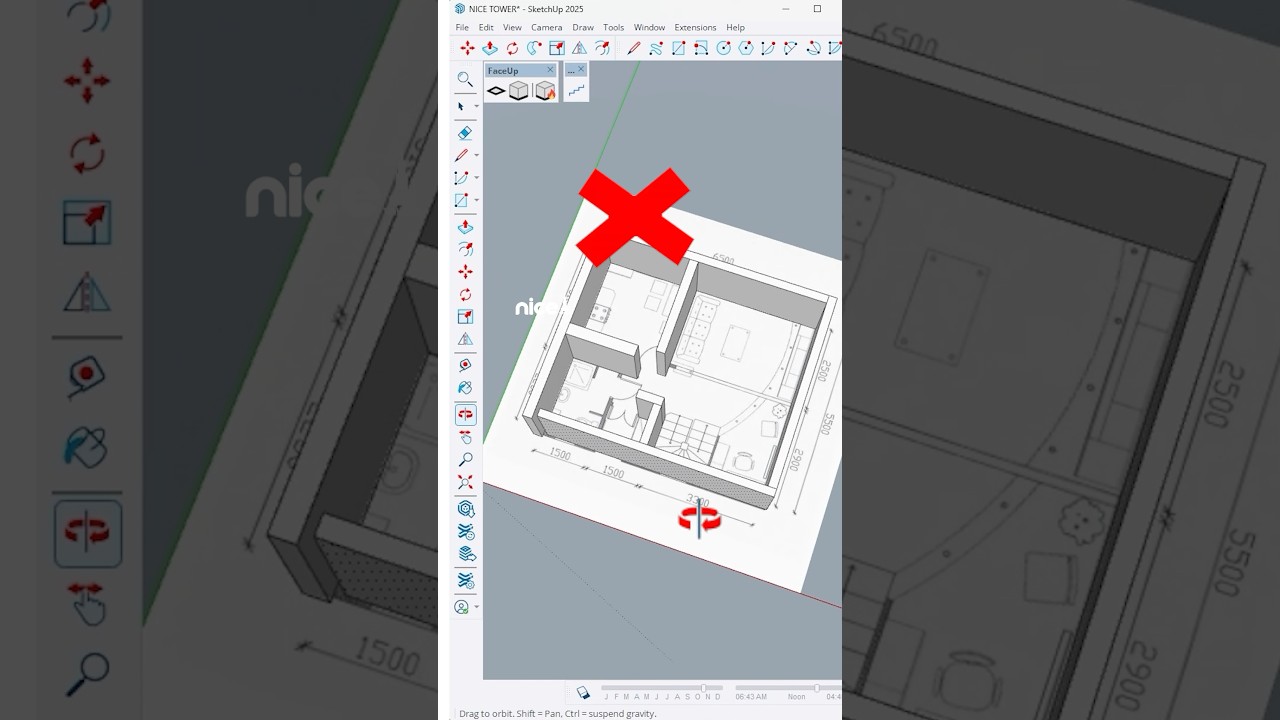 SketchUp Tutorial: The fastest and easiest way to turn a 2D plan into 3D!✨ #sketchup #nicetower #art