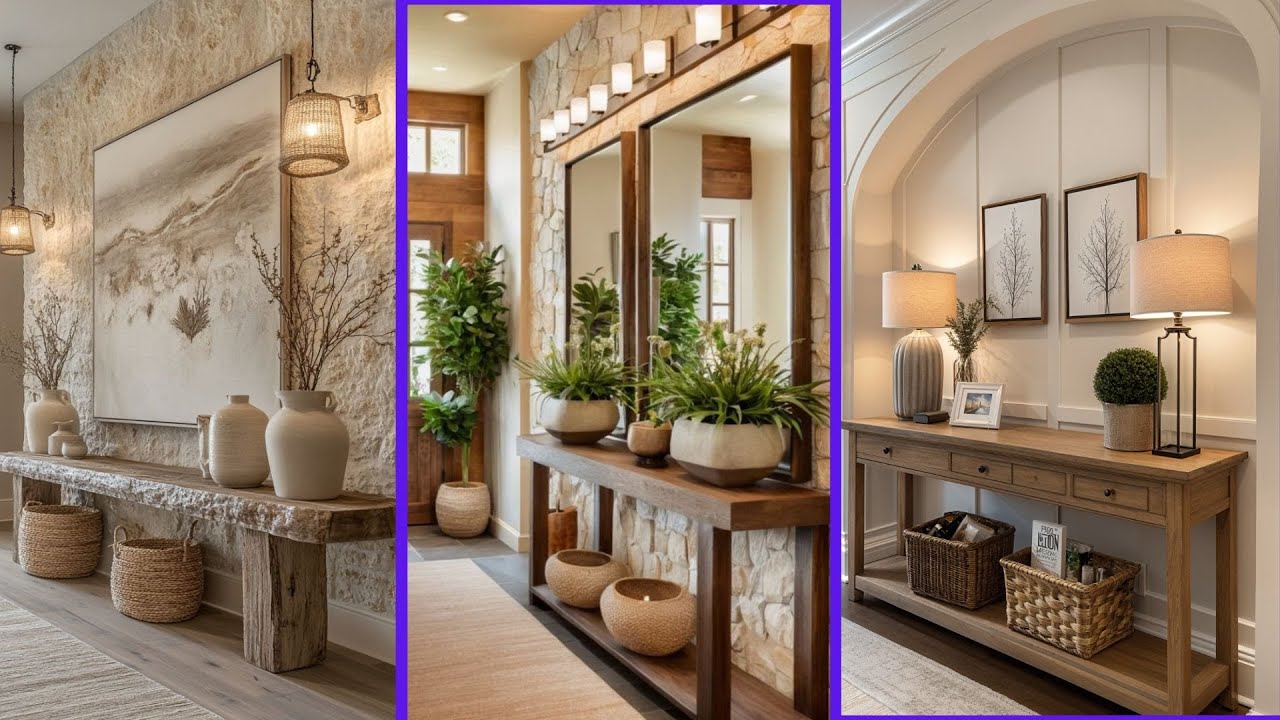 25+ Modern Rustic Console Designs with Stunning Decor for Your Entryway