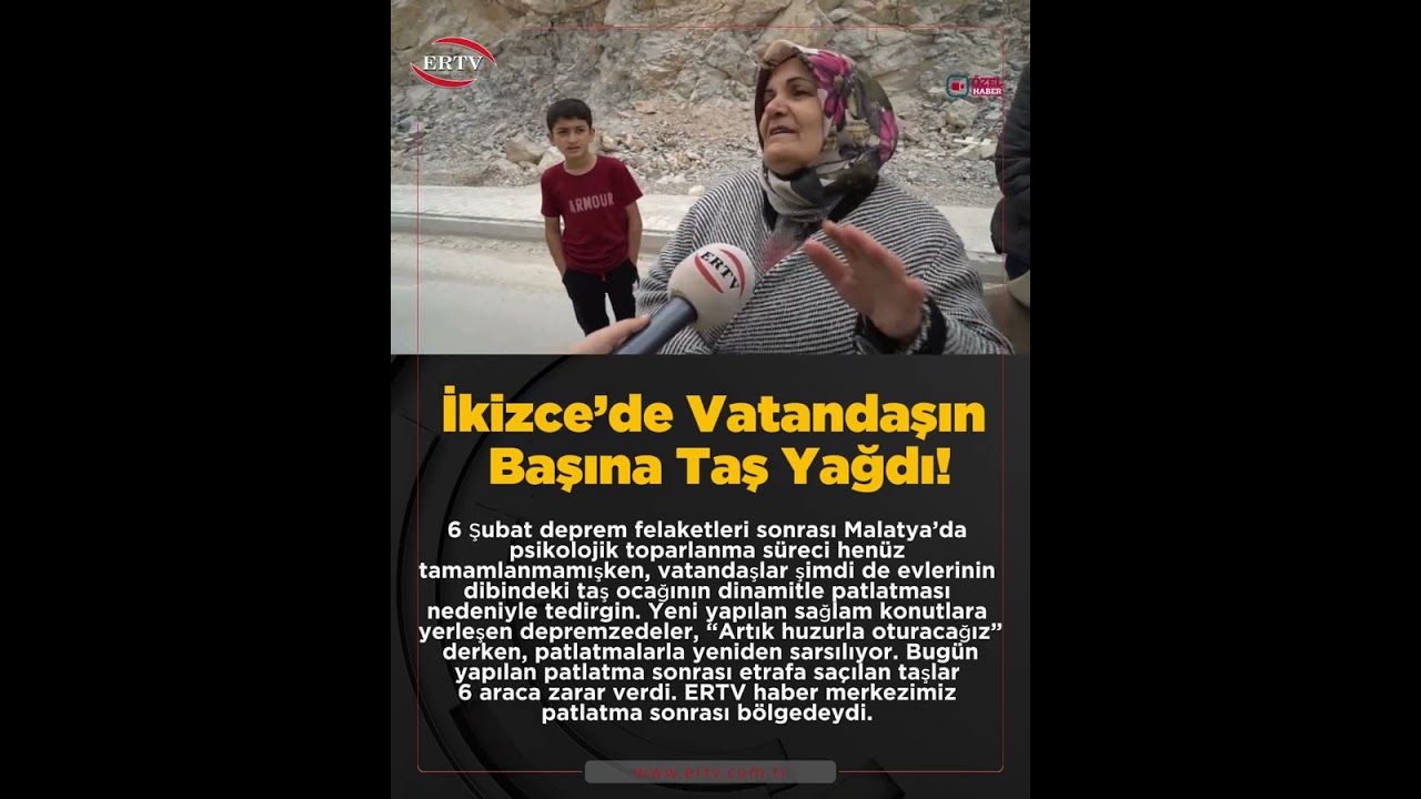İKİZCE&rsquo;DE VATANDAŞIN BAŞINA TAŞ YAĞDI! #Ertv #malatya #Haber #DepremSonrası #malatyavaliliği #toki