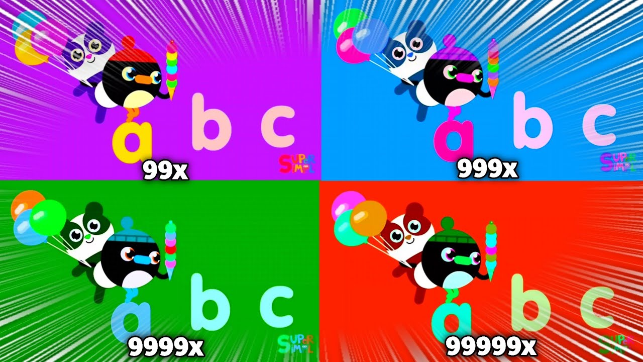 Супер простые песни. Вступление к песне ABC Balloons ускорено до 999999x. Эффекты Klasky Csupo!