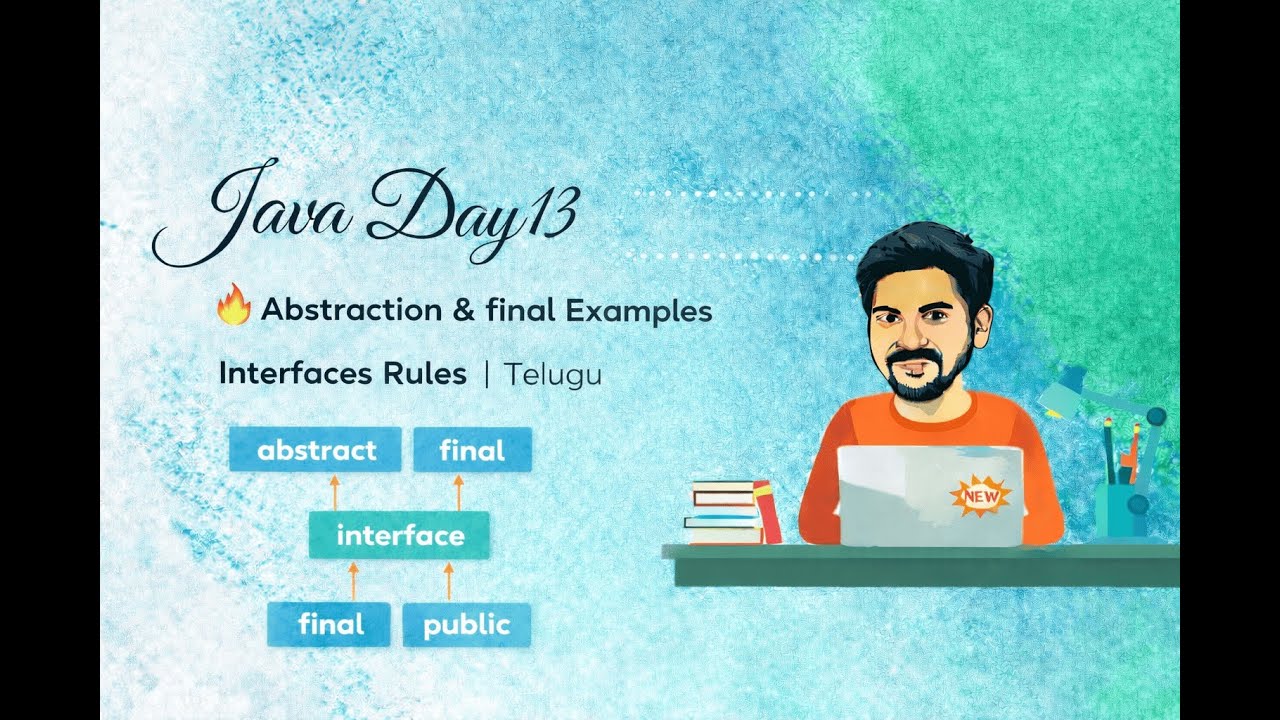 Java Day 13 🔥 Abstraction & final Examples | Interfaces Rules | Telugu