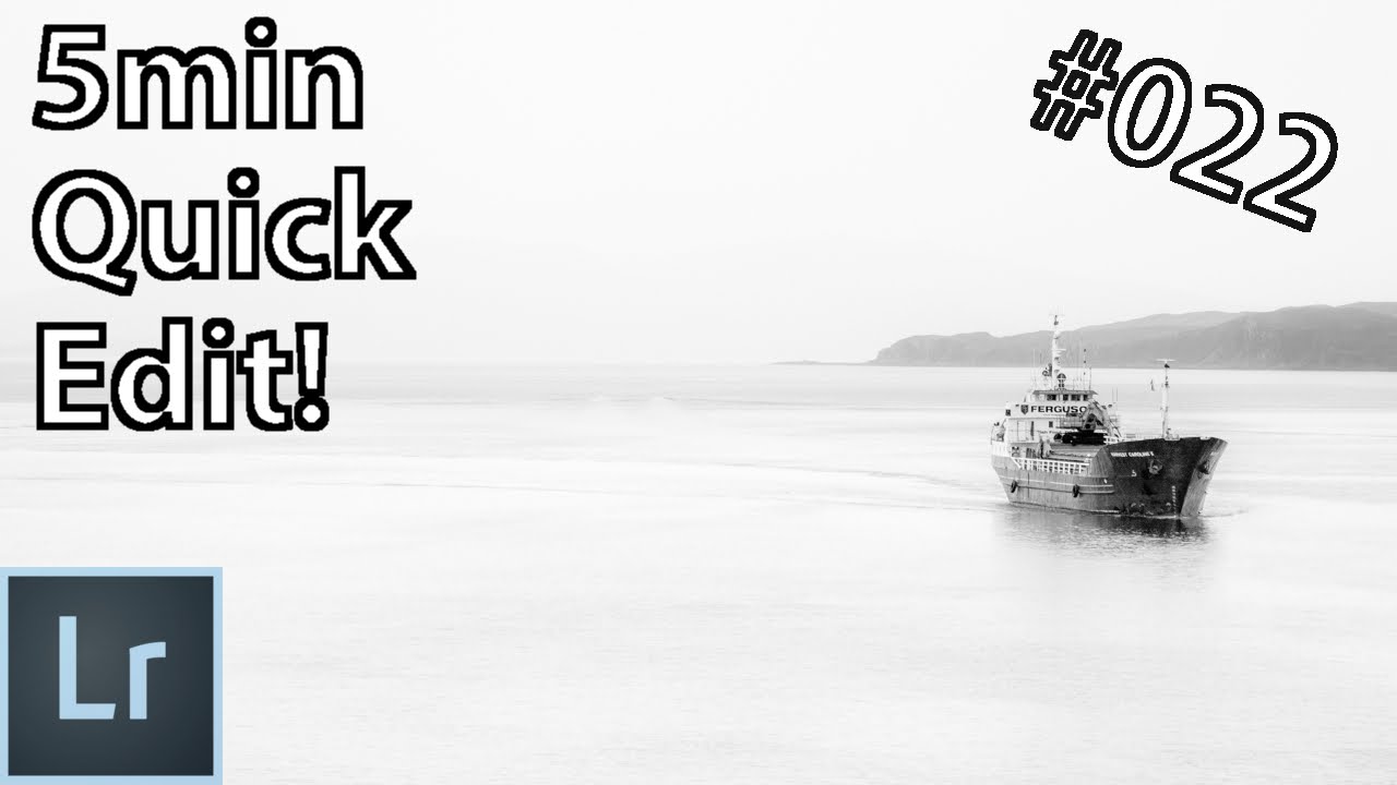 High Key Black and White Landscape Editing in Lightroom - Lightroom 5 min Quick Edit #022