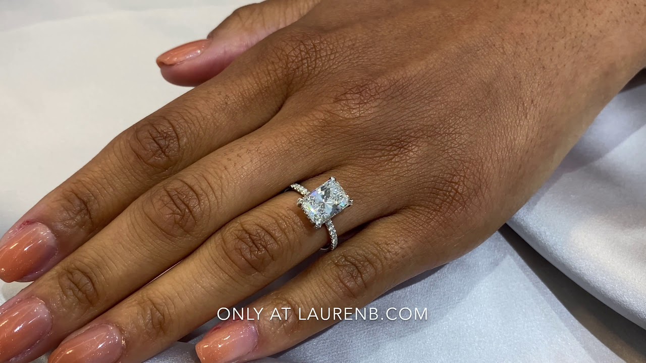 3 ct Radiant Cut Diamond Engagement Ring