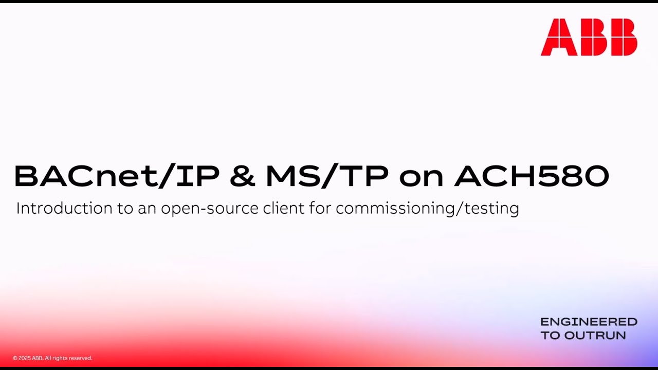 BACnet/IP & MS/TP on ACH580 with YABE