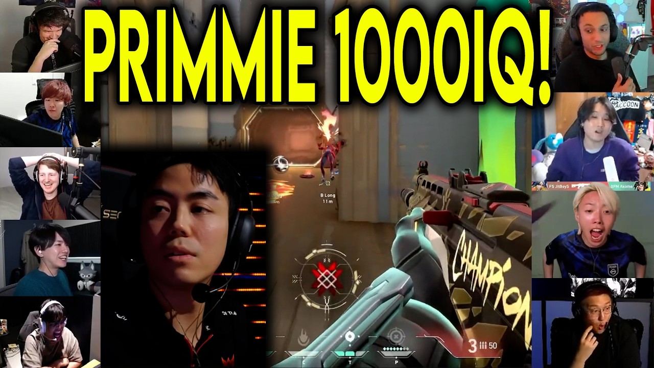 Valorant Streamers React To FS Crws CRAZY 3k After Primmie 1000IQ Play Against DFM In VCT
