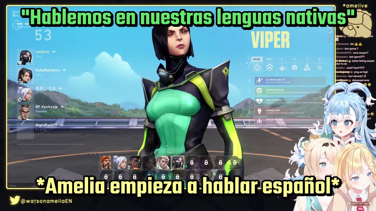 Amelia, Iroha y Kobo hablan en sus idiomas nativos por 1 partida