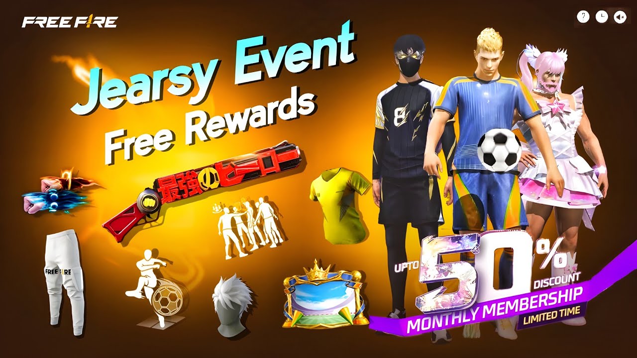 100% 💥 New Jersey Event Free Fire 🤯🥳| football star bundle | free fire new event | ff new event