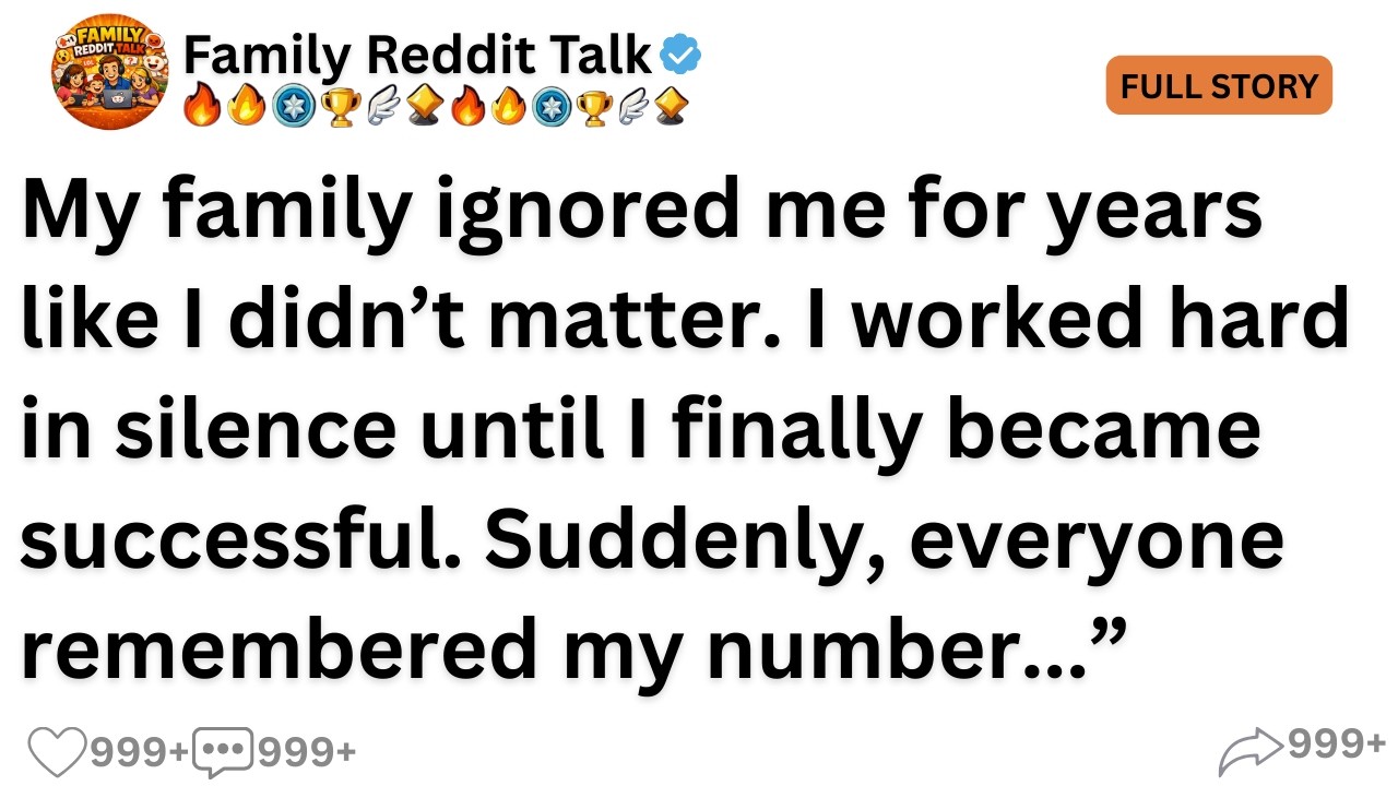 [Full Story] My family ignored me for years like I didn’t matter. I worked hard in silence until I.