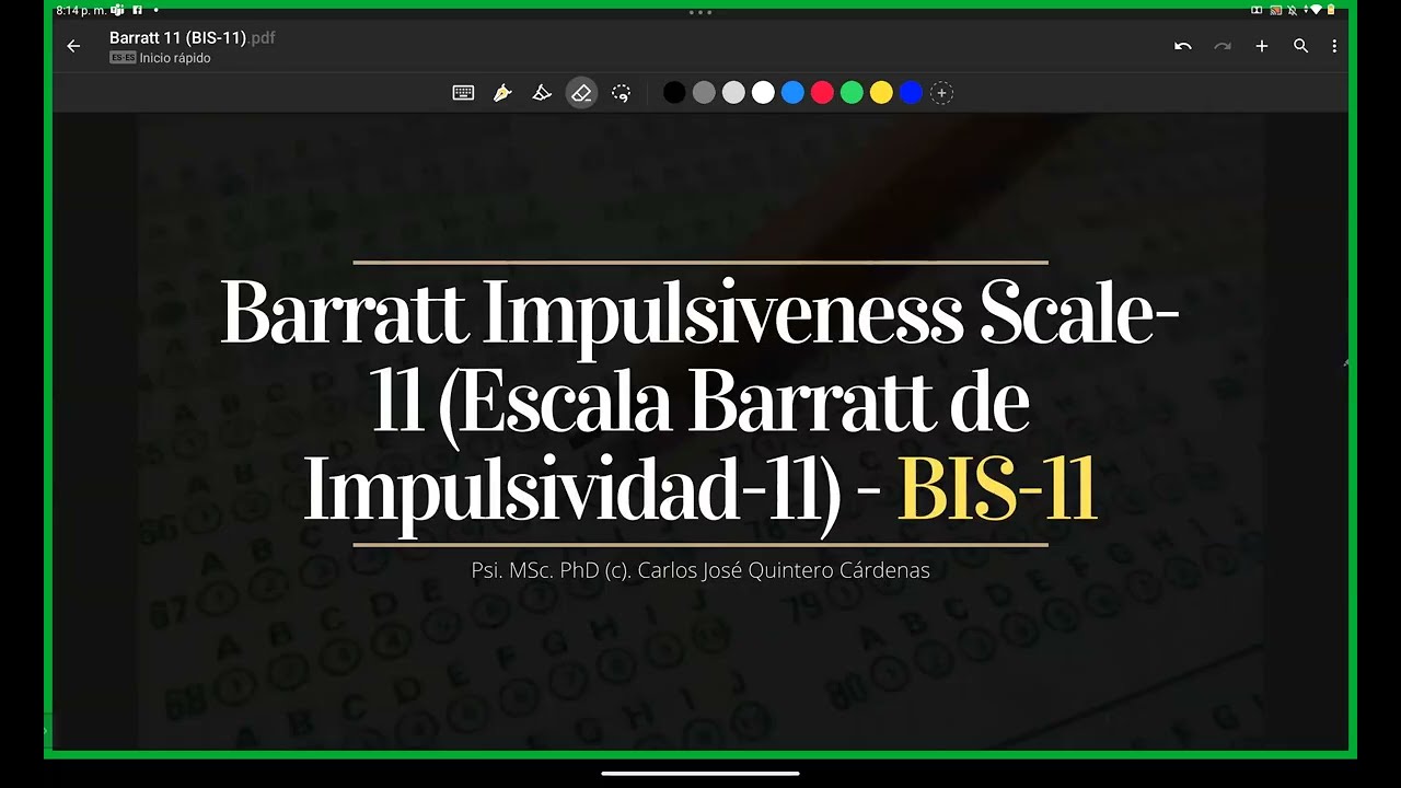 Escala de Impulsividad de Barratt (BIS-11)