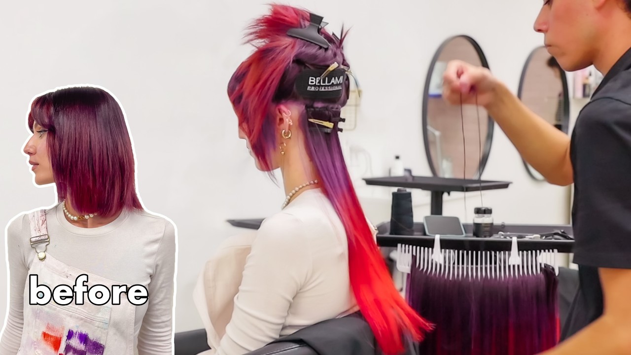 Getting sew-in hair extensions on my bob hair | process, comfort, is it damaging?